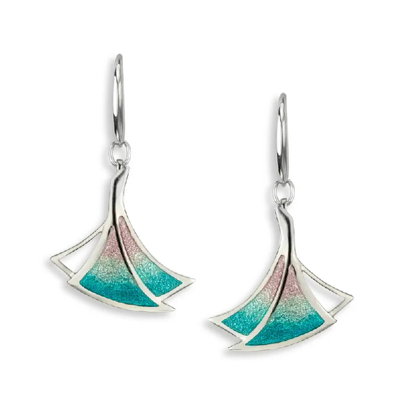 Dainty And Elegant Jewelry Now At Reduced Prices Nicole Barr Turquoise Watercolors Triangle Earrings