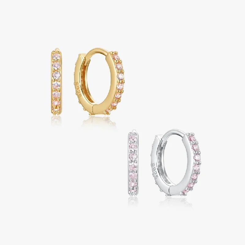 Fine Jewelry, Limited-Time Offers Available Pink Gem Huggies