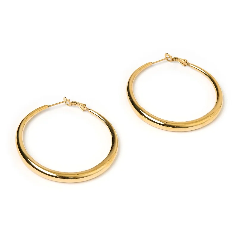 Eco-Friendly Sustainable Jewelry For Conscious Buyers Riley Gold Hoop Earrings - Large