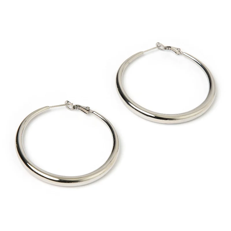 Exclusive Jewelry Sale – Limited-Time Discounts Riley Silver Hoop Earrings - Large