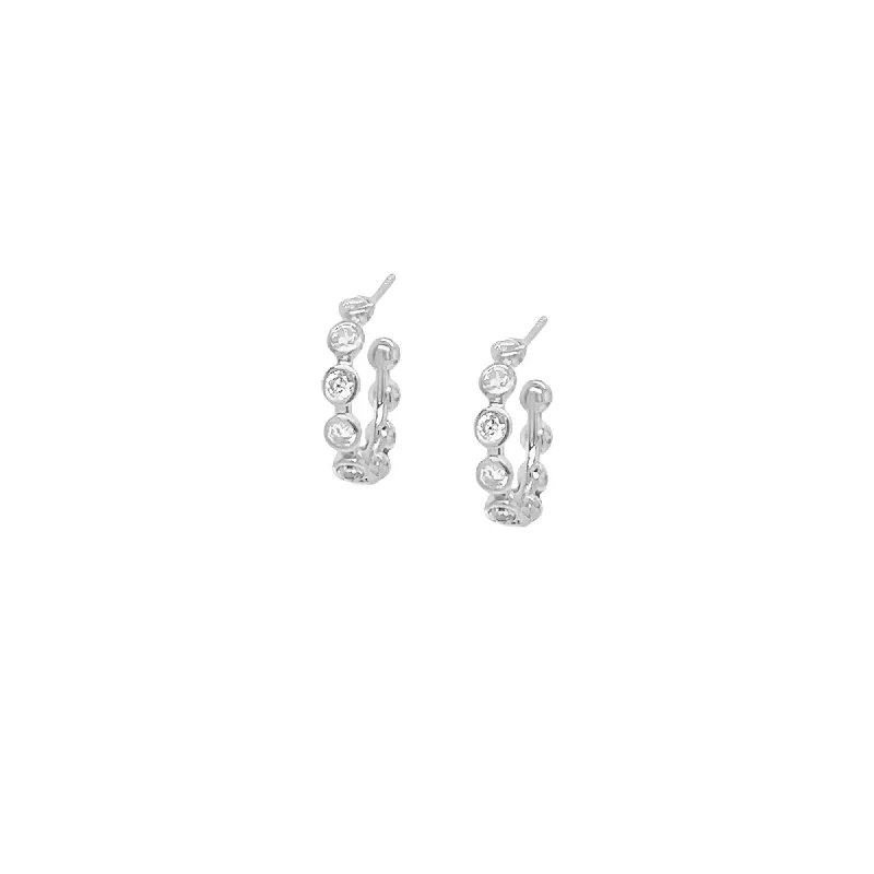 Elegant Jewelry, Affordable Luxury – Shop Now Silver Star Dust Hoop Earrings