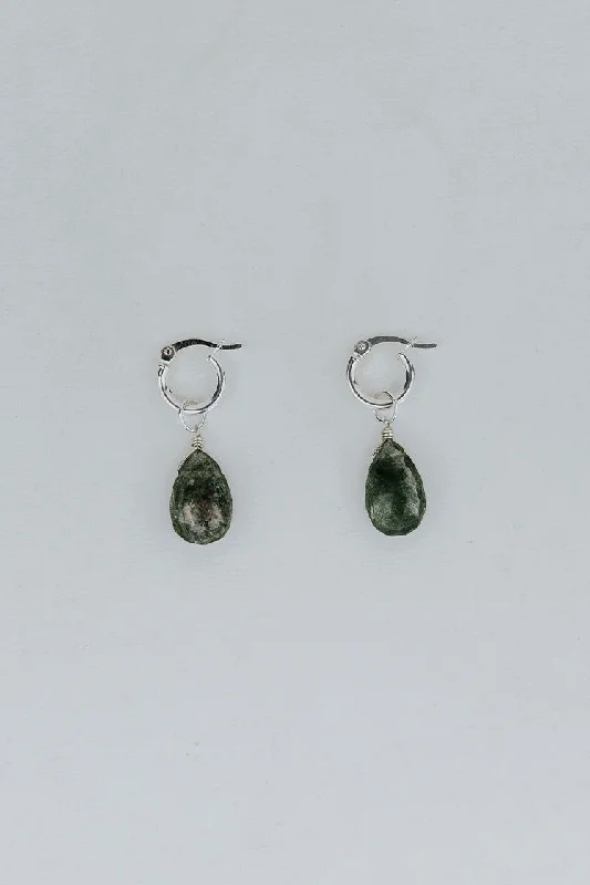 Best-Selling Jewelry Now Available At Special Deals Small Clasp Hoop Earrings - Chlorite Quartz Best-Selling Jewelry Now Available At Special Deals Small Clasp Hoop Earrings - Chlorite Quartz