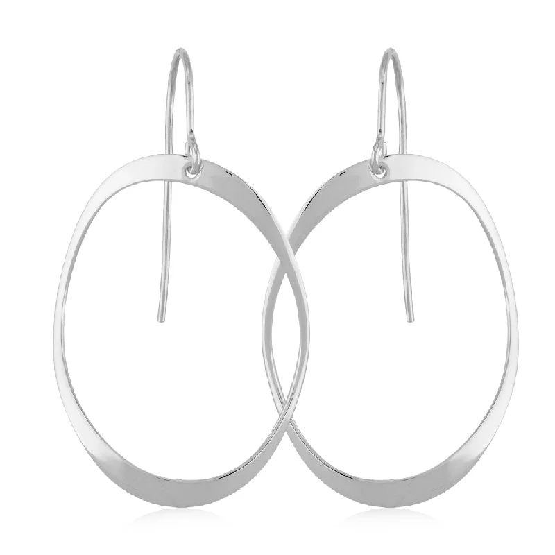 Grab Your Dream Jewelry At The Lowest Prices Sterling Silver Flat Domed Oval Drop Earrings