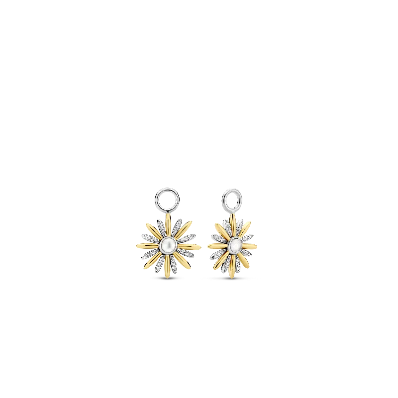 Special Offers On Handcrafted And Designer Jewelry TI SENTO-Milano Sterling Silver/YG Plating Daisy Ear charm