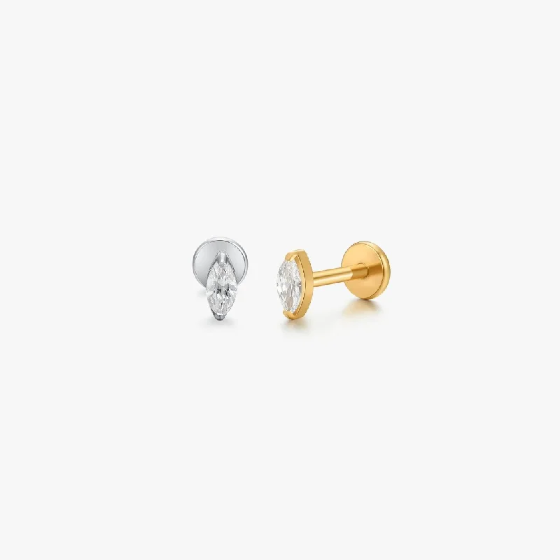 Unmissable Deals On Handmade Jewelry Collections Titanium Marquise Flat Back Stud (Single) Unmissable Deals On Handmade Jewelry Collections Titanium Marquise Flat Back Stud (Single)
