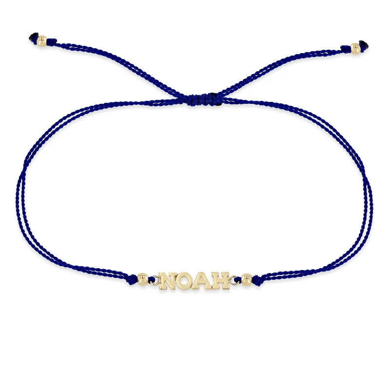 Handmade Pearl Jewelry For Timeless Elegance 14k Gold Custom Itty Bitty Letters Cord Bracelet