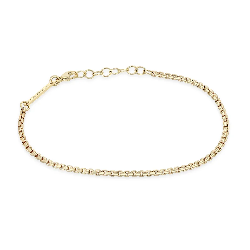 Exclusive Online Discounts On Stylish Jewelry 14k Gold Small Box Chain Bracelet