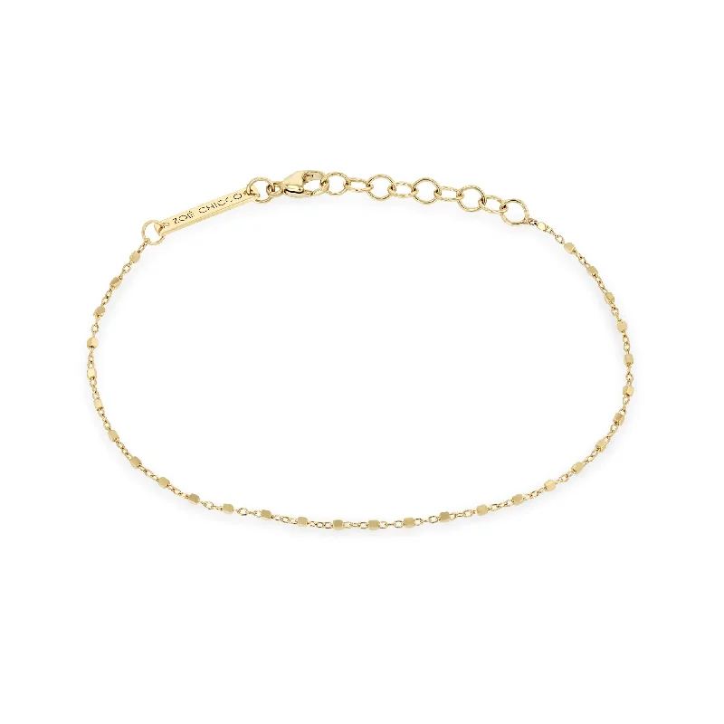 Seasonal Jewelry Sale – Upgrade Your Collection 14k Gold Square Bead Chain Bracelet