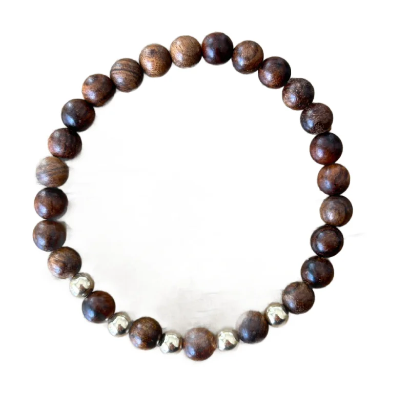 Limited-Stock Jewelry Sale – Once It's Gone, It's Gone Kenley 14kt Gold Filled Cocoa Brown Wood 6mm Bracelet