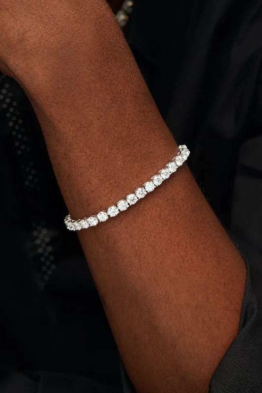 Bohemian-Inspired Jewelry For Free-Spirited Fashion 3MM Moissanite Tennis Bracelet in 925 Sterling Silver