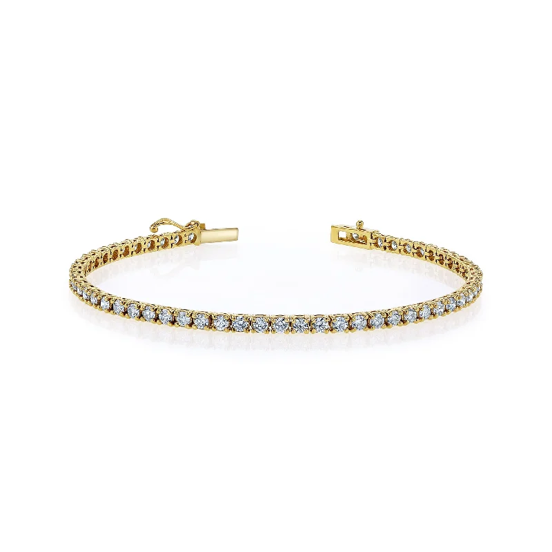 Seasonal Jewelry Clearance – Best Styles At The Lowest Prices 4.05 CT TDW Natural Diamond Yellow Gold Tennis