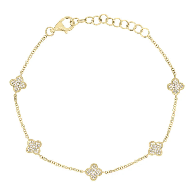 Shine In Style – Shop Jewelry Discounts Today Diamond 5-Clover Bracelet