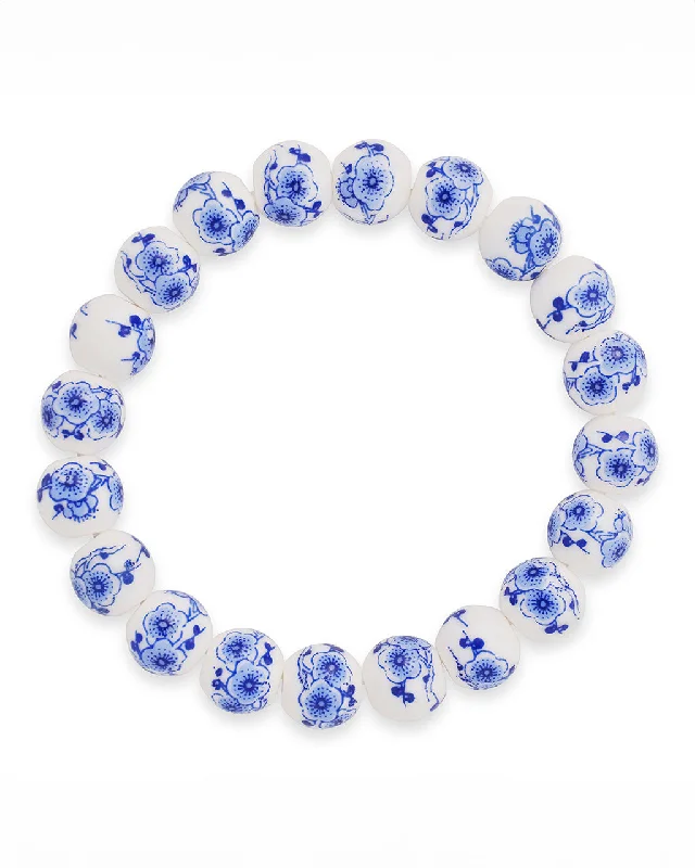 Exclusive Jewelry Sale – Grab Timeless Pieces Now Blue Willow Beaded Stretch Bracelet
