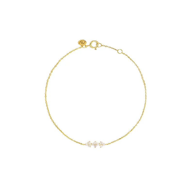 Affordable Glamour – Premium Jewelry For Less Fairy Lights 18K Gold Bracelet w. Diamonds