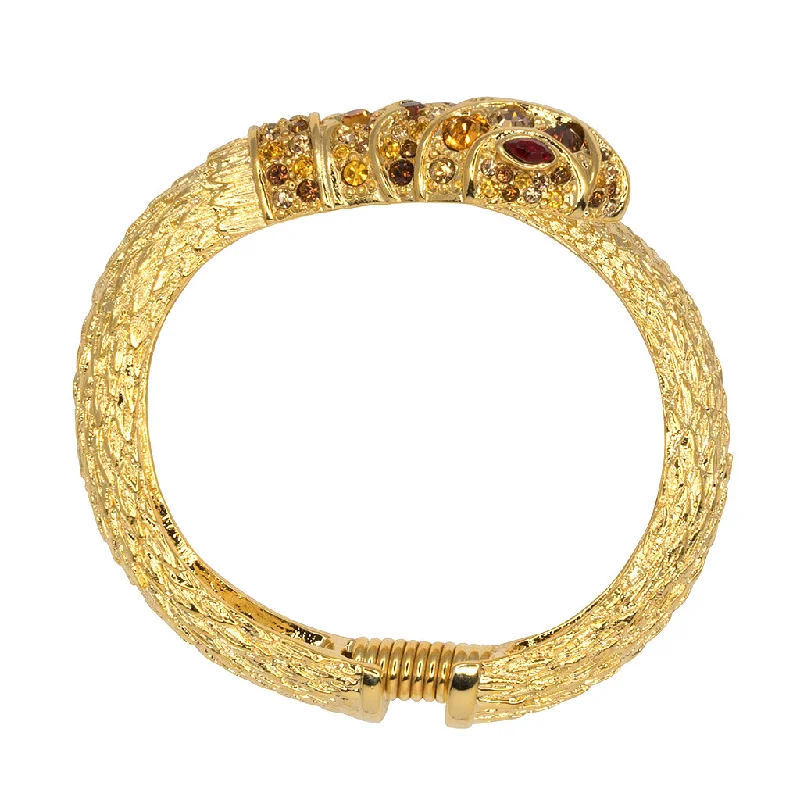 Dainty Floral Jewelry For Feminine Elegance Multi Topaz Snake Head Bracelet