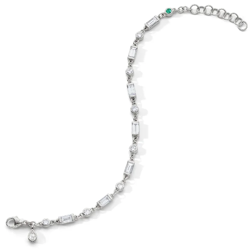 Shop Stylish Jewelry Now And Save Big Baguette & Round Sapphire Tennis Bracelet