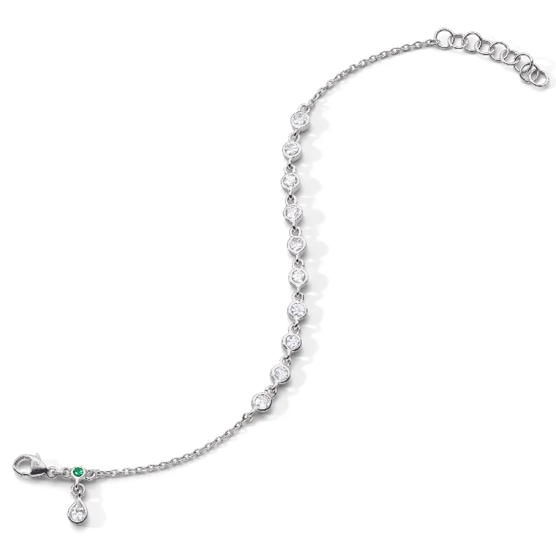 Timeless Elegance, Temporary Discounts – Act Fast Bezel Set Round White Sapphire Tennis Bracelet