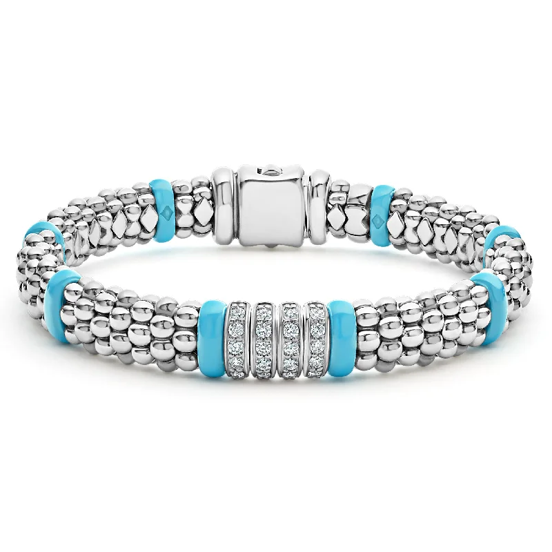 Elegant Jewelry Styles At Budget-Friendly Prices Blue Caviar Four Station Diamond Caviar Bracelet | 9mm