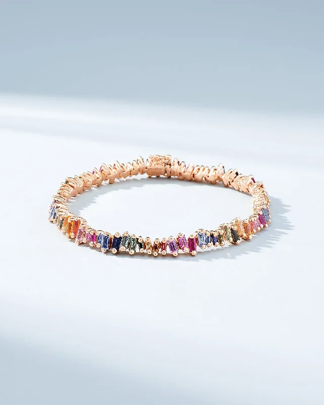 Must-Have Jewelry Pieces At Reduced Prices Bold Rainbow Sapphire Tennis Bracelet