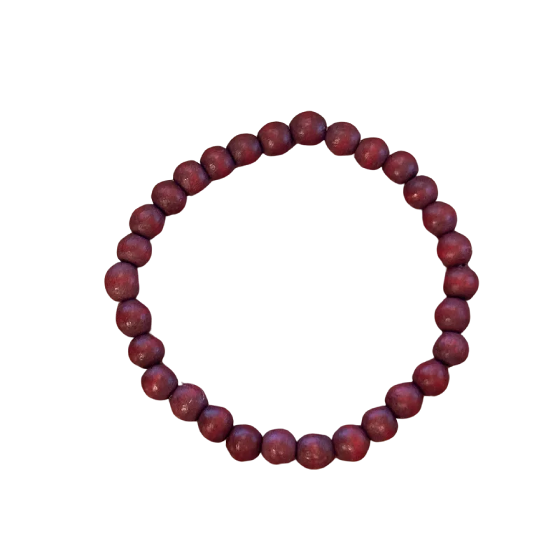 Trending Jewelry Now At Unbeatable Prices Burgundy Red Wood 6mm Bracelet
