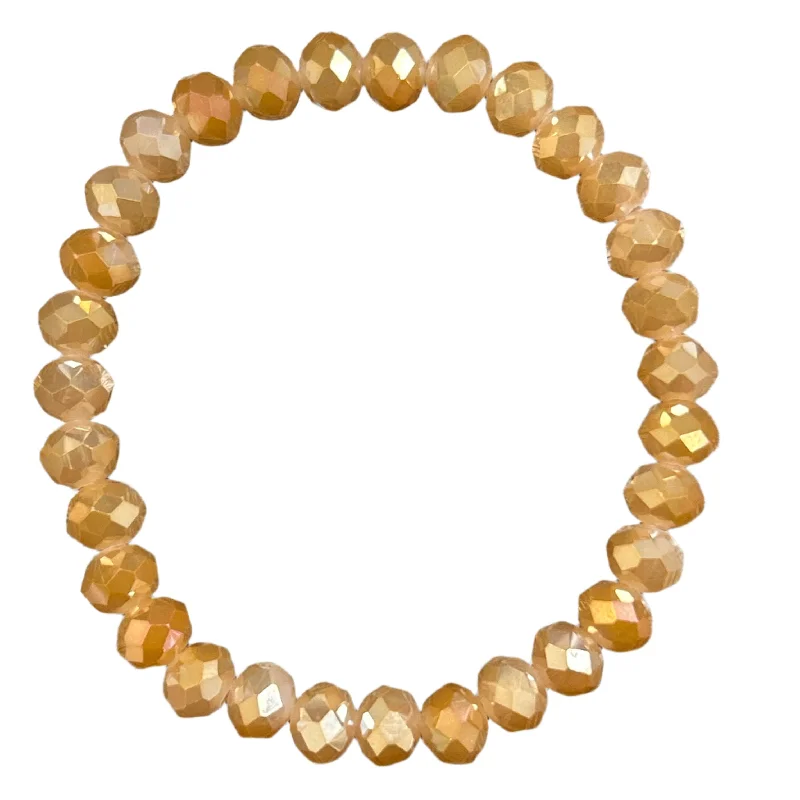 Discover Unique Jewelry With Special Limited-Time Offers Caramel Faceted Rondelle 8mm Bracelet