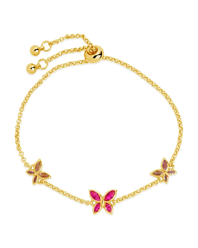 Limited-Time Offer On Elegant Jewelry Pieces Caria CZ Butterfly Bolo Bracelet
