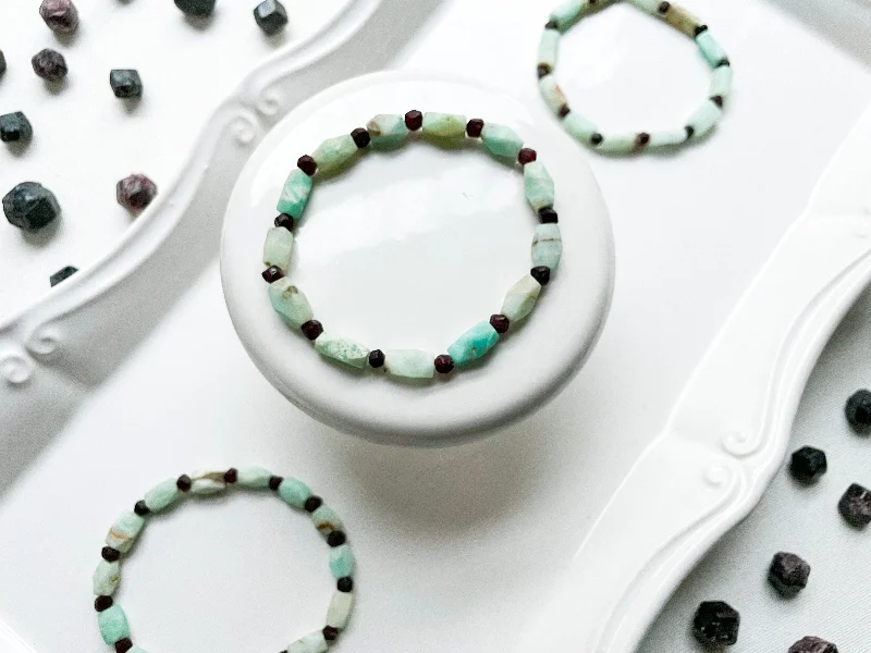 Jewelry Flash Sale – Stylish Designs At Unbeatable Rates Caribbean Blue Calcite & Garnet Bracelet