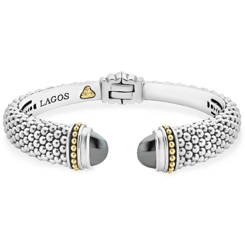 Huge Savings On Timeless Jewelry Collections Caviar Color Hematite Cuff Bracelet | 12mm