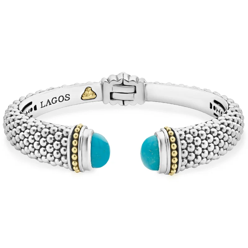 High-Quality Jewelry At A Fraction Of The Cost Caviar Color Turquoise Cuff Bracelet |12mm