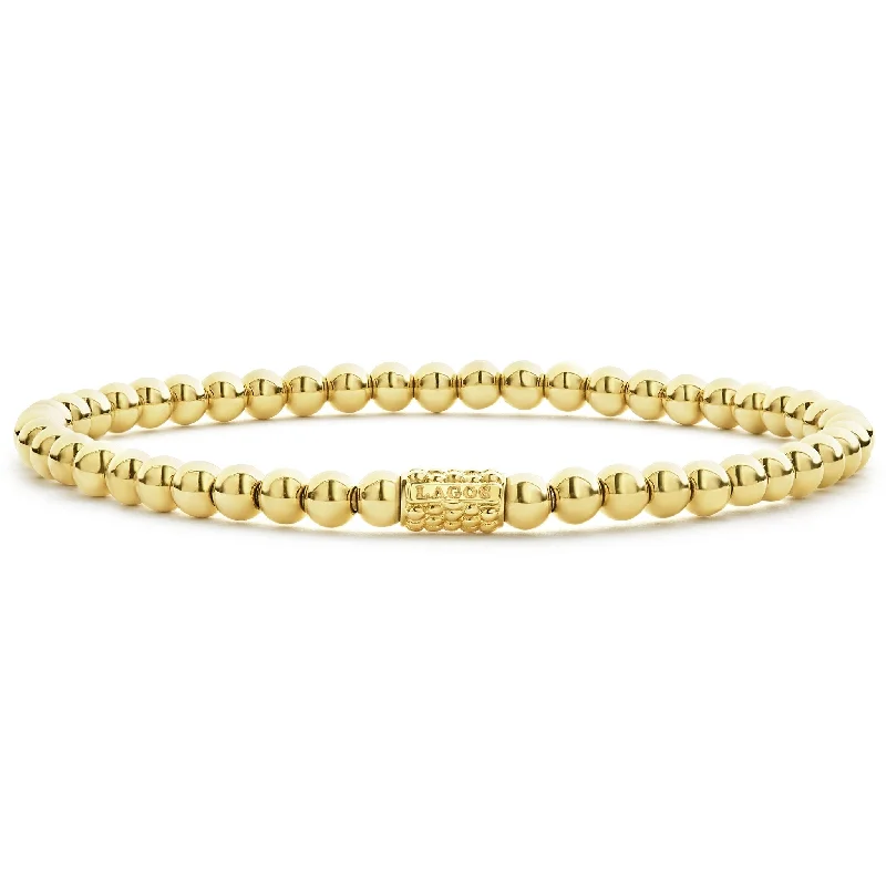 Exclusive Jewelry Markdowns – Limited-Time Offer Caviar Gold 18K Gold Bead Bracelet | 4mm