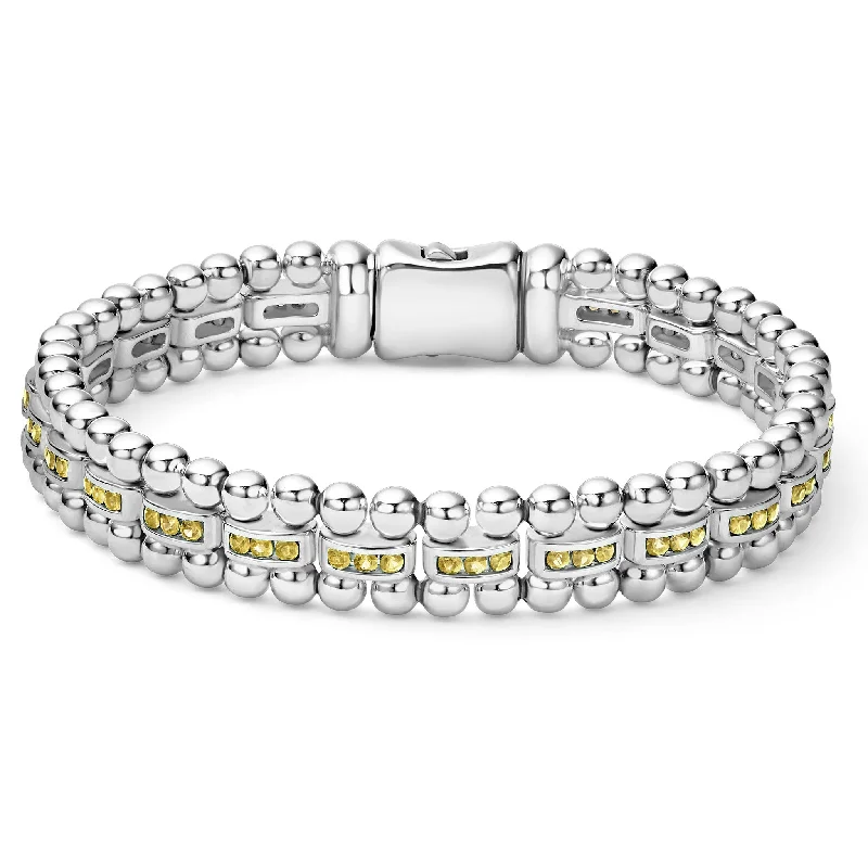 Fashion-Forward Jewelry At Incredible Prices Caviar Spark Yellow Sapphire Link Bracelet