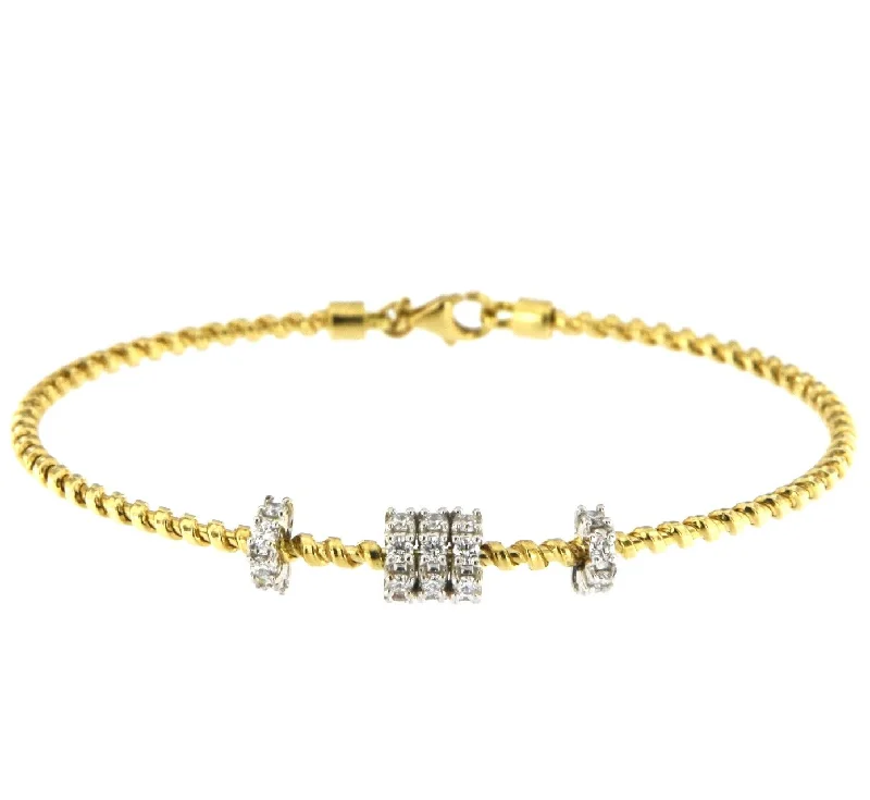 Personalized Jewelry Sale – Meaningful Gifts At Great Prices Tubogas Circle 18K Gold Bracelet w. Diamonds