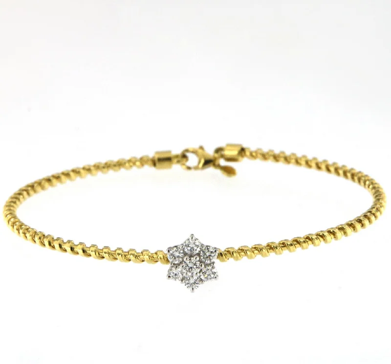 Elegant Jewelry, Exclusive Prices – Shop Now Tubogas Star 18K Gold Bracelet w. Diamonds