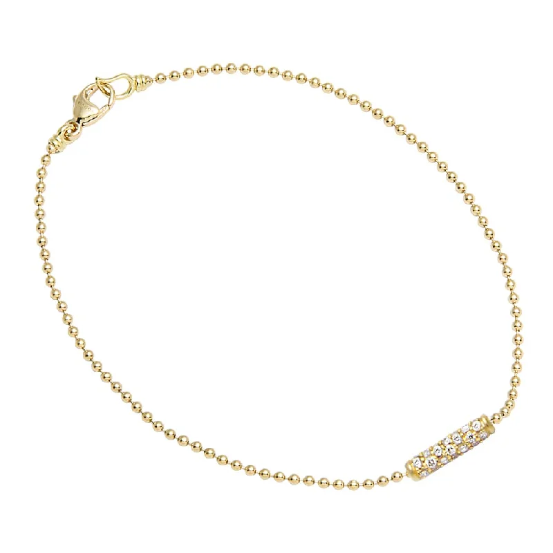Timeless Elegance Now At Special Discounts Covet 18K Gold Diamond Bar Bracelet