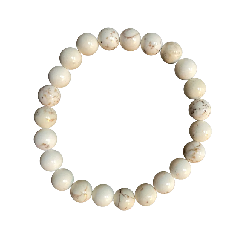 Soft White Magnesite 8mm Bracelet