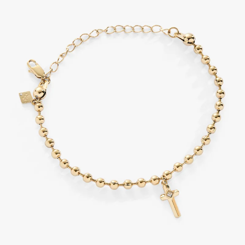 Sparkle On A Budget – Fine Jewelry For Less Cross Ball Chain Bracelet