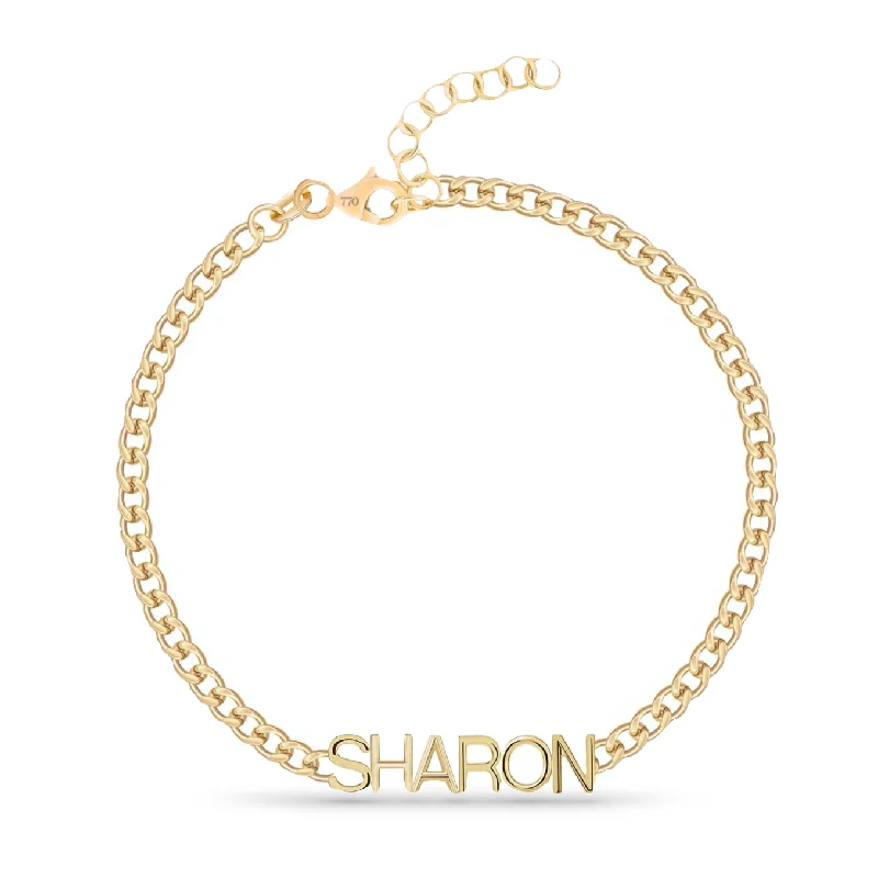 Luxury Jewelry Now At Special Promotional Rates Custom Cuban Solid Gold Name Bracelet