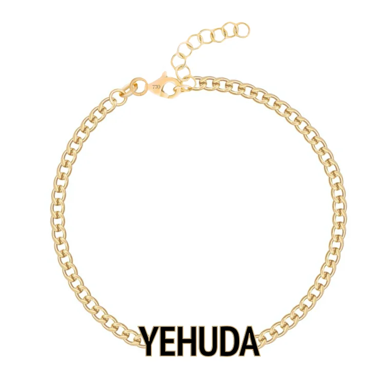 Get The Best Deals On Timeless Jewelry Pieces Custom Enamel Cuban Link Name Bracelet