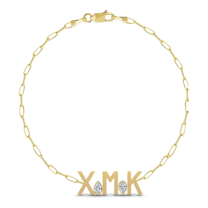 Must-Have Jewelry Pieces At Reduced Prices Custom Paperclip Link Solid Initials + Mixed Shapes Bracelet Must-Have Jewelry Pieces At Reduced Prices Custom Paperclip Link Solid Initials + Mixed Shapes Bracelet