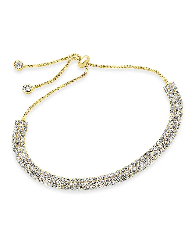 Discounted Luxury Jewelry – Shine Without The Splurge CZ Triple Slider Bracelet