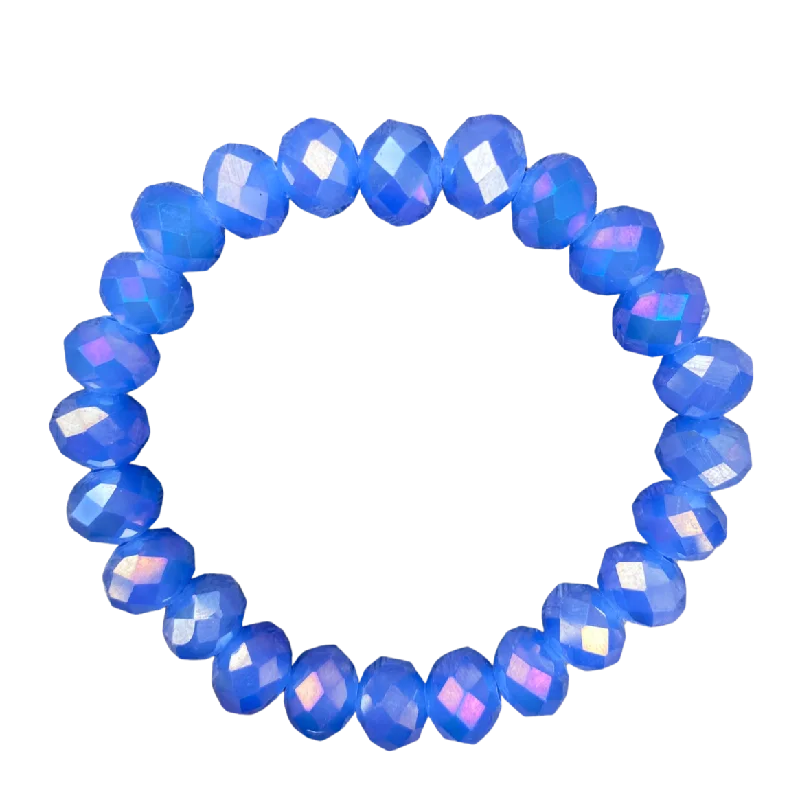 Exclusive Jewelry Discounts – Shop Now For Savings Dark Blue Calcedony AB Faceted Rondelle 10mm Bracelet
