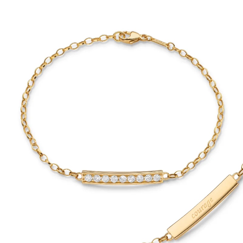 Sparkle For Less – Shop Our Limited-Time Jewelry Deals Diamond "Courage" Petite Poesy Bracelet