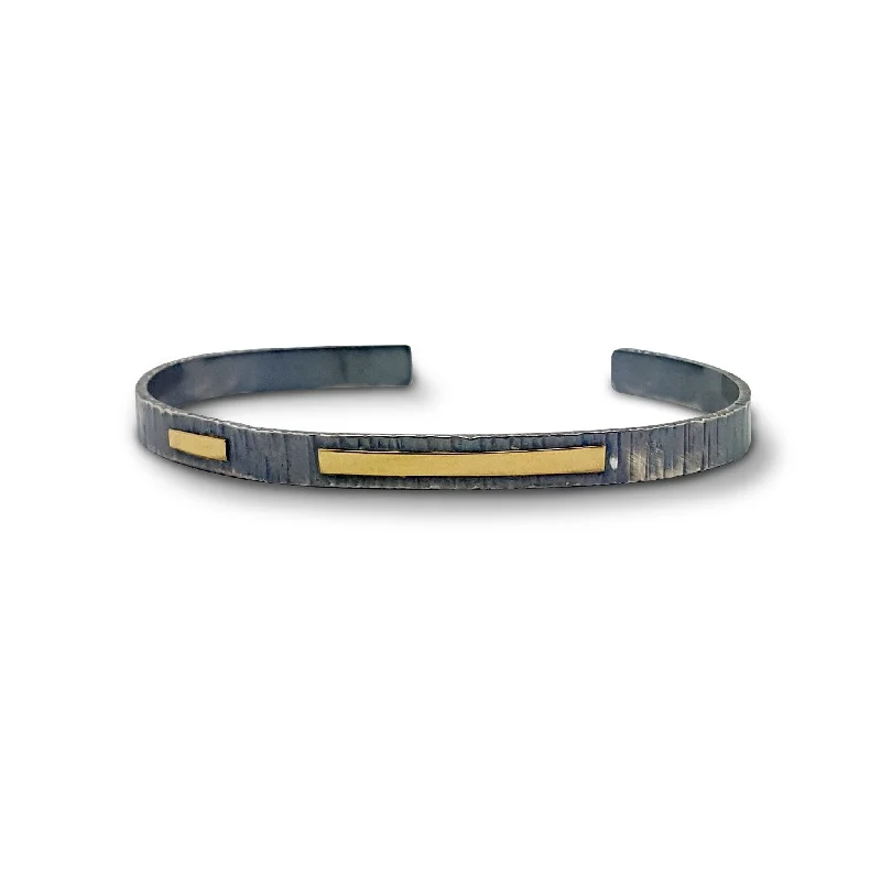 Personalized Engraved Jewelry For Meaningful Gifts 14K Dot-Dash Cuff (RB331)
