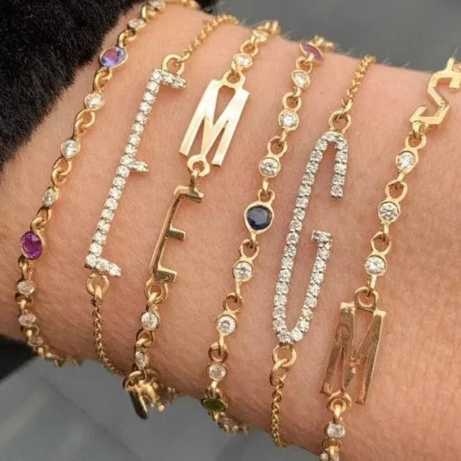 Dainty And Elegant Jewelry Now At Reduced Prices Elongated Initial Bracelets