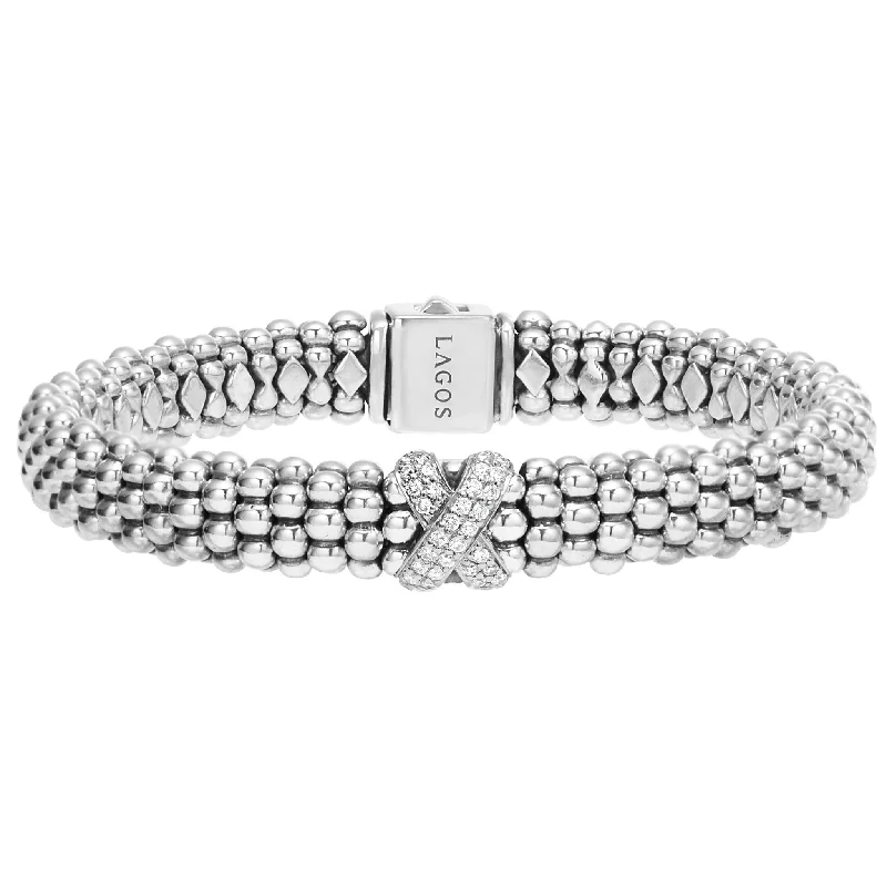 Don't Miss Out On Bestselling Jewelry At Special Prices Embrace Silver X Caviar Diamond Bracelet | 9mm