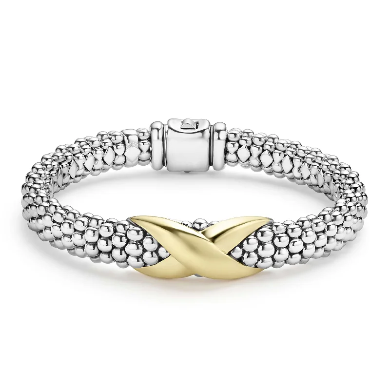 Dainty And Elegant Jewelry Now At Reduced Prices Embrace Two-Tone X Caviar Bracelet | 9mm