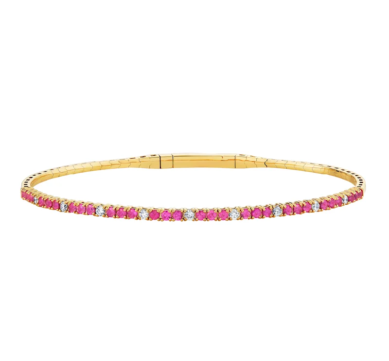Celebrate With Sparkle – Jewelry Sale Now Live Pink Sapphire Flex Bangle