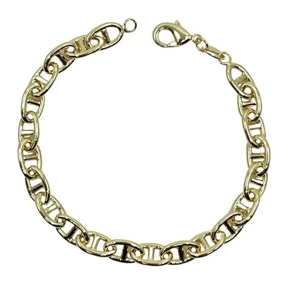 Special Sale On Handcrafted Jewelry – Shop Today Fancy Link Bracelet: 18kt Gold Fill (BG4880)