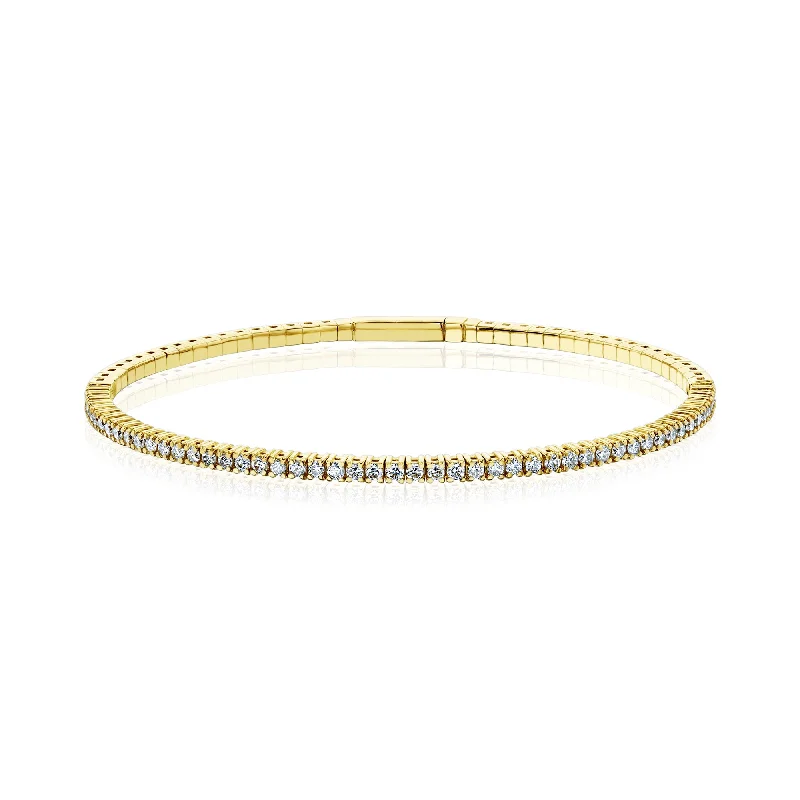 Limited-Time Jewelry Sale – Elegant Styles At Less Flexible Diamond Half-Eternity Bangle