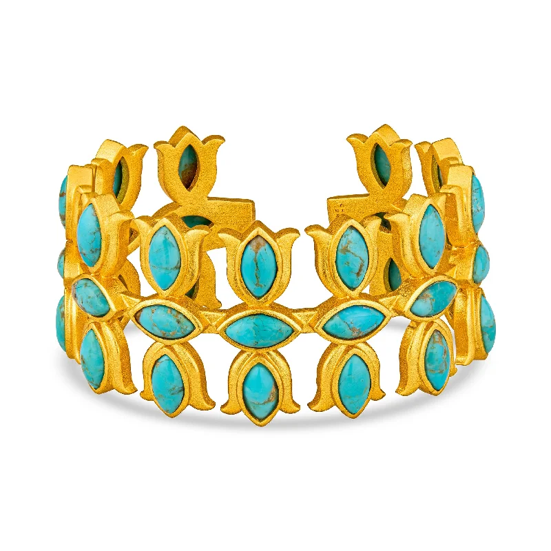 Shop Jewelry That Shines Without The High Price Flower Crown Cuff - Turquoise
